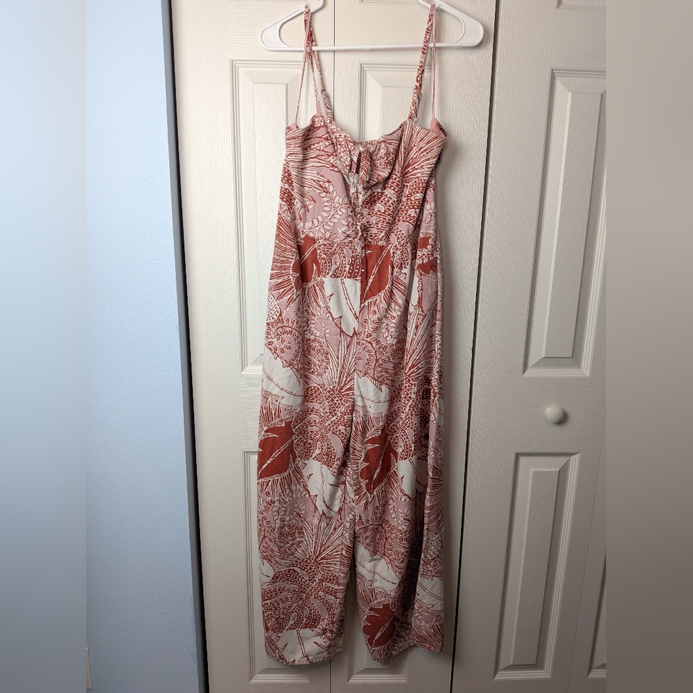 Japna Coral and White Floral Romper